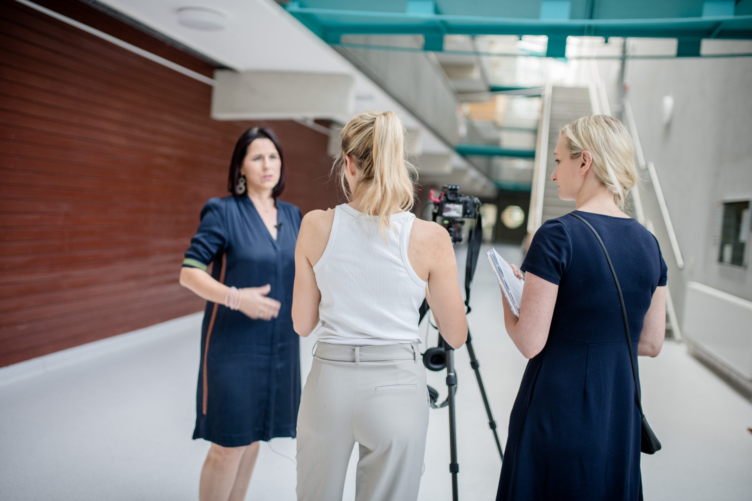 Aufbau eines Interviewdrehs.